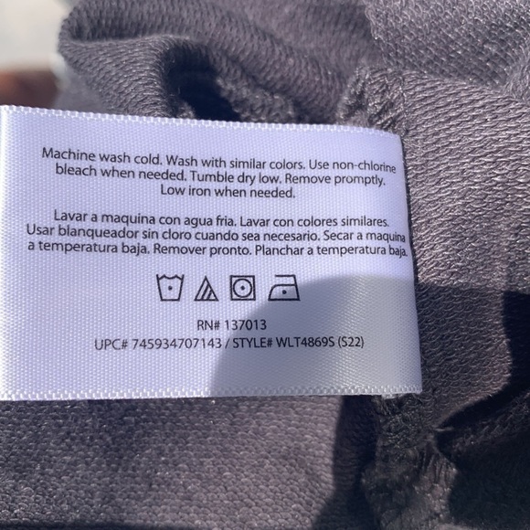 Wildfox Women's Cropped Sleeve Easy Does It Gray Split Hem Sweatshirt Small - Picture 6 of 7